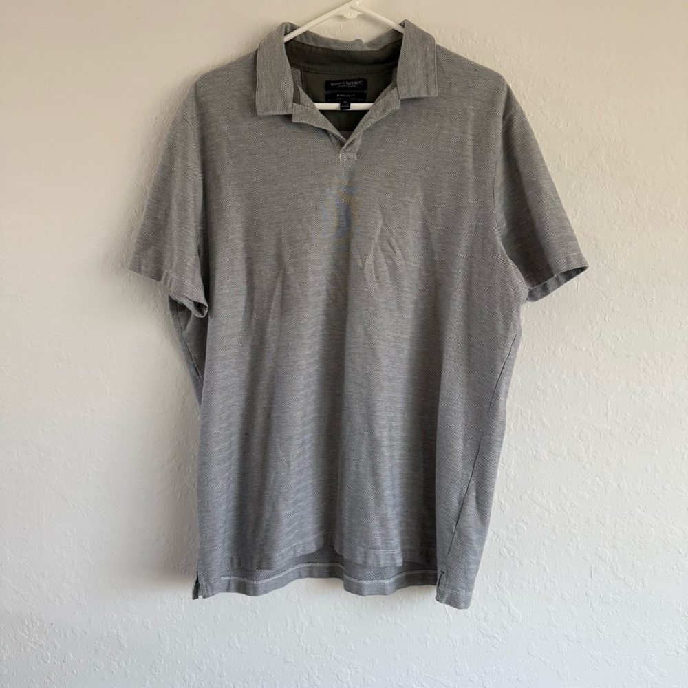 Banana Republic Men's Herringbone Polo Shirt
